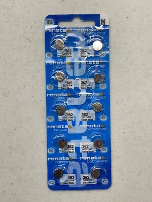 10 PACK RENATA 362 SR721SW SILVER 1.55V EXP 04/2027 FRESH FREE SHIPPING USA