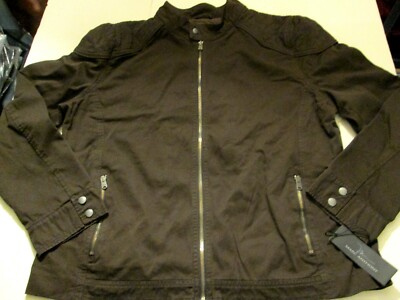 MARC ANTHONY TWILL BOMBER JACKET MENS SIZE XXL - BROWN -  NWT
