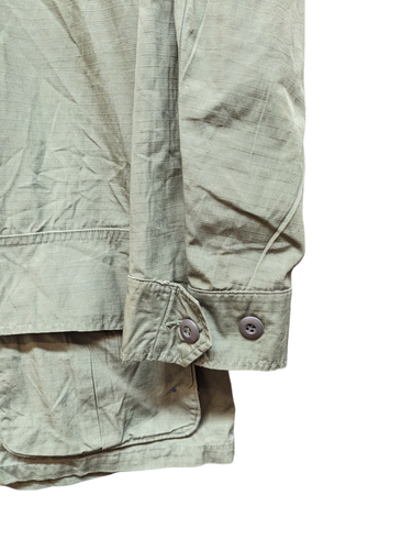 US Army Vietnam 1969 OG-107 Green Ripstop Cotton Tropical Shirt Small/Long #527 - Picture 5 of 10