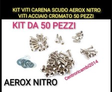 KIT VITI CARENA SCUDO AEROX NITRO VITI ACCIAIO CROMATO 50 PEZZI 