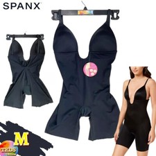NWD SPANX Women's M Suit Your Fancy Plunge Low-Back Mid-Thigh Bodysuit 10157R