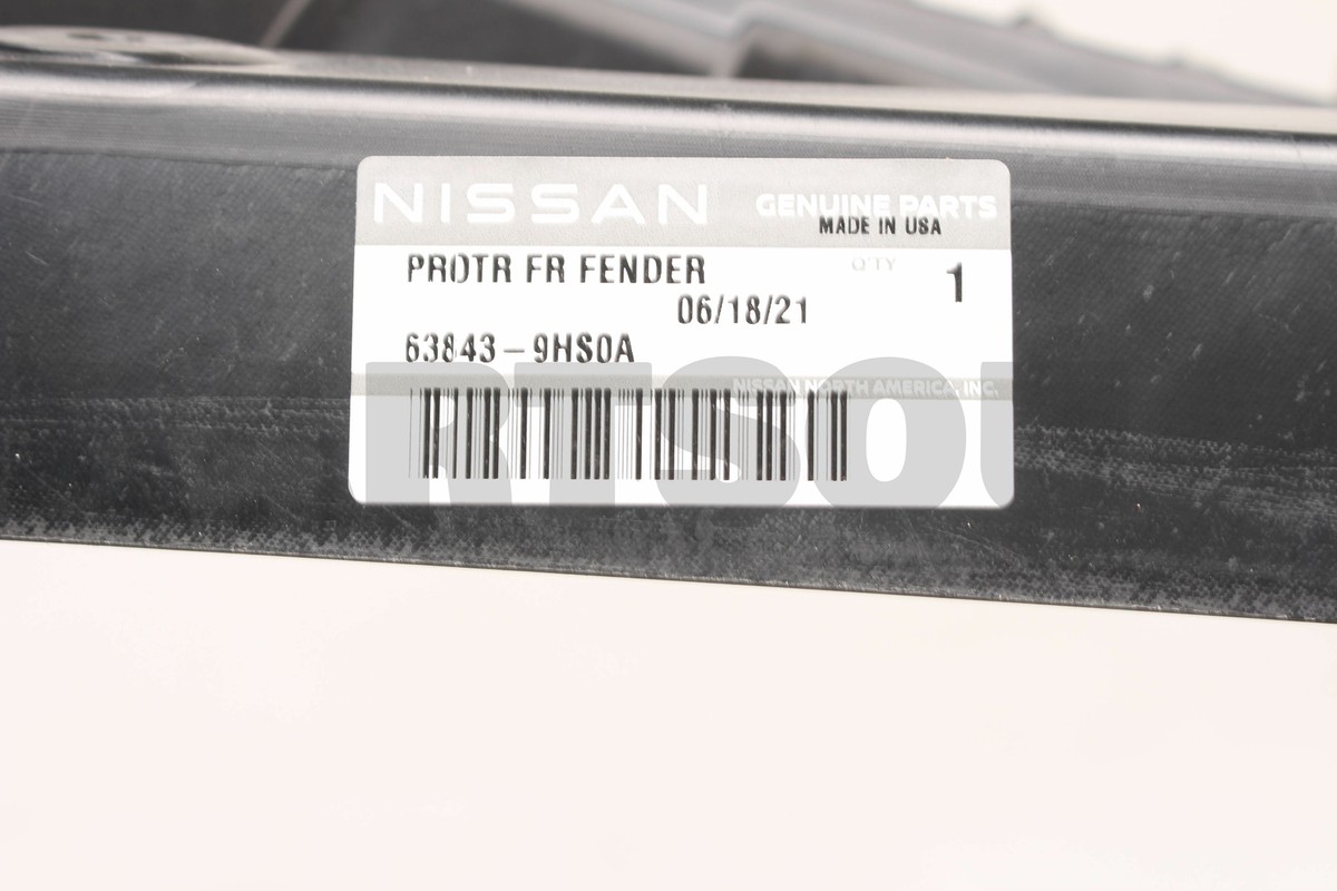 638439HS0A Genuine Nissan PROTECTOR FRONT FENDER,LH 63843-9HS0A | eBay