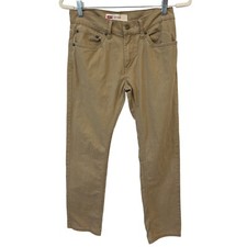 Levi's 511 Slim Fit Pants Youth Boys 16 Regular Khaki Tan Cotton Blend Academia