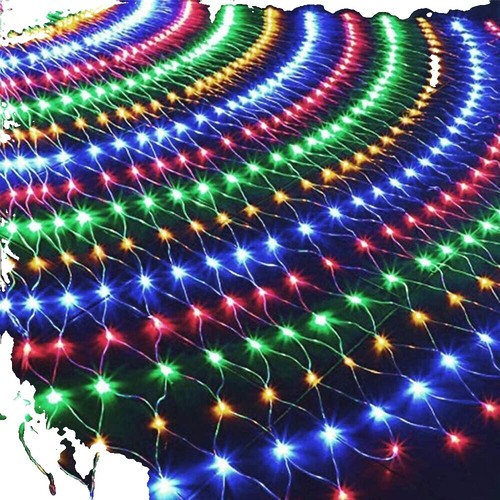 Lumineo Multi Connect Net Lights - 96 LED Christmas Lights With Black Wire