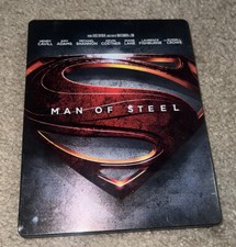 Man Of Steel OOP Steelbook blu-ray/dvd Henry Cavill Russell Crowe 3 Disc Set