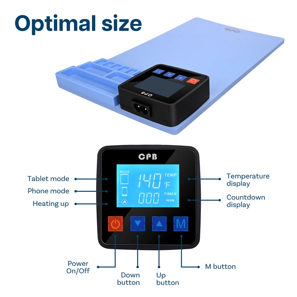 LCD Screen Heating Pad Smartphone and Tablet - LCD Screen - 30 x 17 x 0,7cm - Image 4 of 4