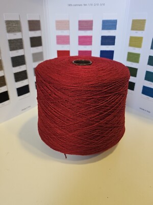 FILATO CASHMERE YARN 100%CASHMERE MADE IN ITALY NM 2/10 RED MELOGRANO  500grammi