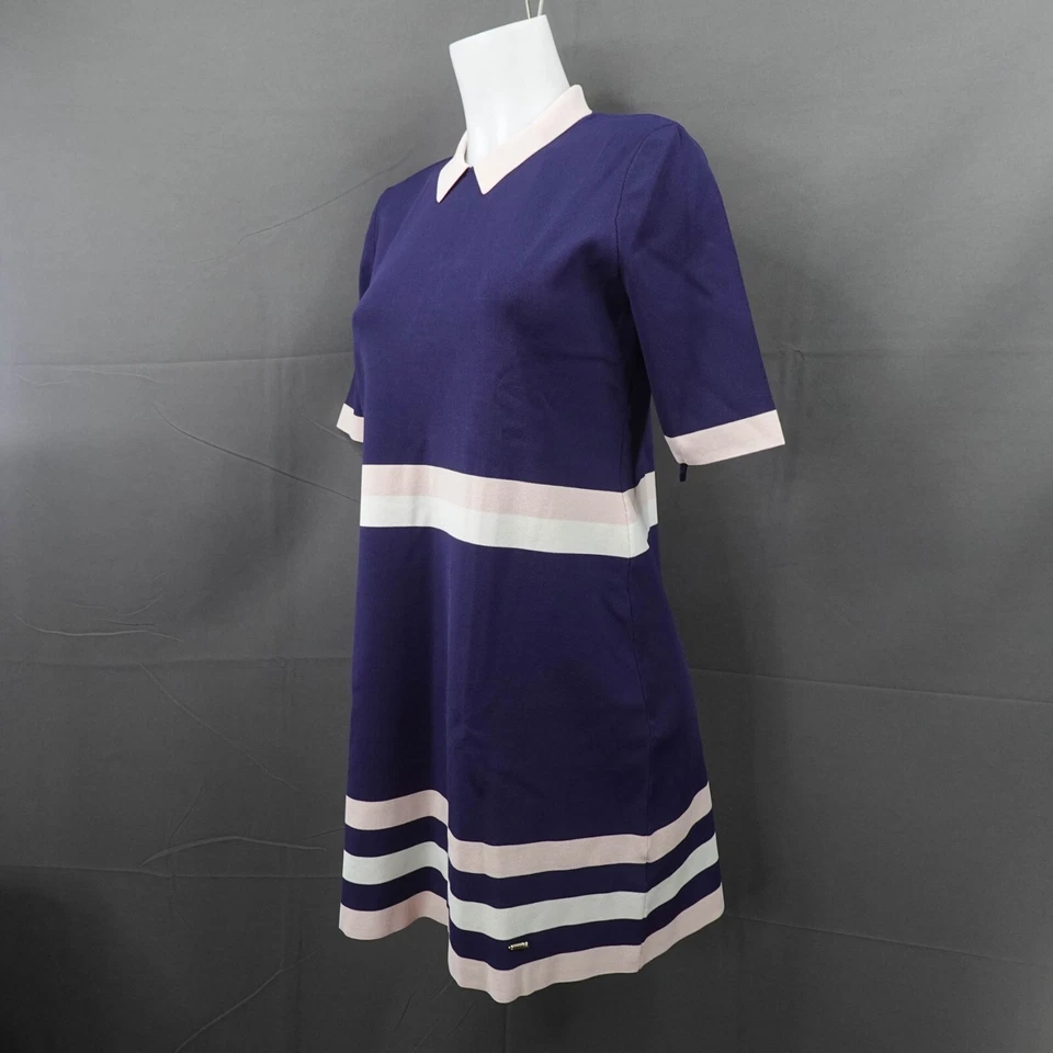 Ted Baker Colour by Numbers Dress Womens US 12 Retro Preppy Border Stripe - Image 4 of 4