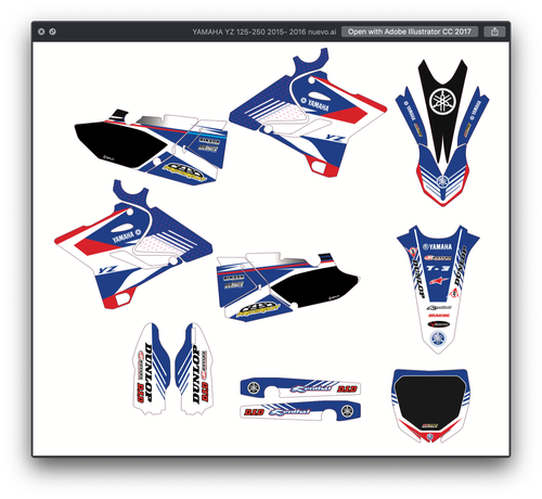 Fits Yamaha YZ 125 250 MX Motocross 2015 2016 2017 2018 2019 2020 graphic kit