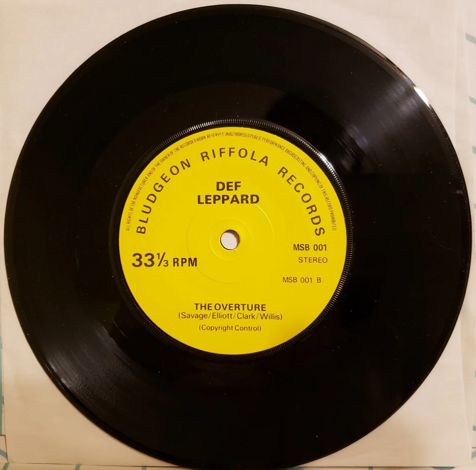 Def Leppard RARE vinyl. A: Ride Into The Sun/Getcha Rocks Off.  B:Overture  - Image 2 of 4