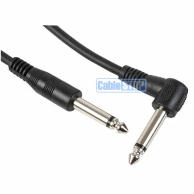 1.5m 6.35mm STRAIGHT RIGHT ANGLE Mono Jack Male Plug 1/4" Guitar Amp Audio Cable