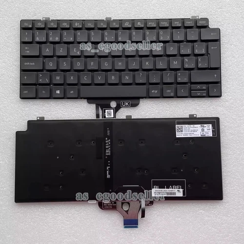 New Keyboard for Dell Latitude 7310/7310 2 in 1 Belgian Clavier BACKLIT , Black