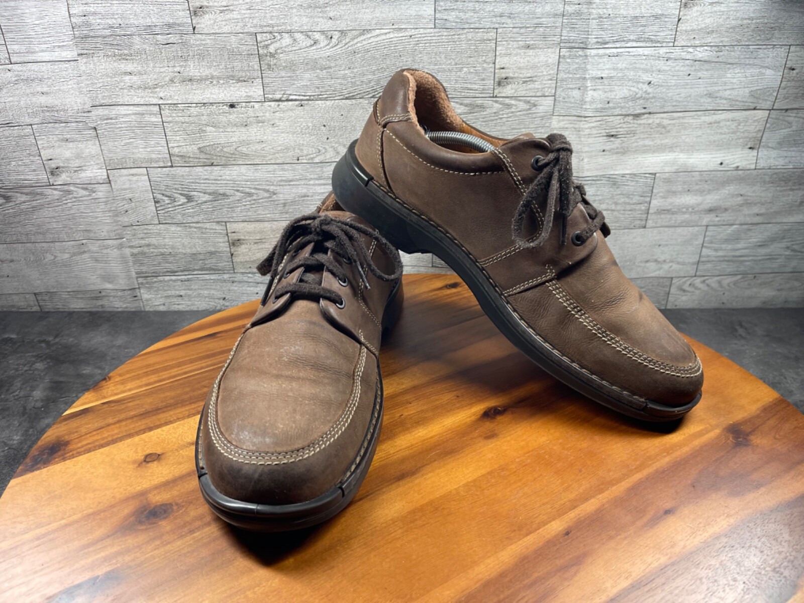 SAOLA Scarpe allacciate Ecco Oxford uomo 12M Fusion II pelle marrone derby comode stringate