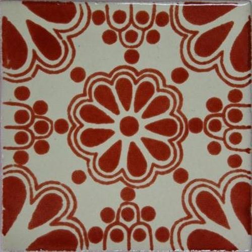 4.2x4.2 9 pcs Terracotta Bouquet Mexican Clay Tile Handmade Talavera Backsplash - Afbeelding 1 van 1