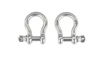 Bow Shackle Marine 304  Stainless Steel D-Ring 5mm 3/16" Boat Rigging Pack of 2