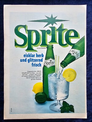 Sprite Limonade,  originale Werbung aus 1969