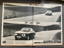 Alfa Romeo GTV 2000 Oldtimer Coupe Original 1973 Vintage Advert Werbung Reklame