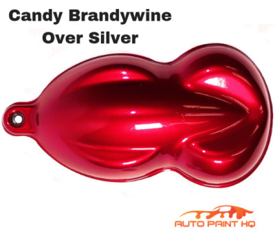 Candy Brandywine Over Silver Basecoat Gallon Auto Paint Kit + High Solids Clear