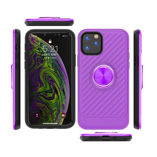 APPLE IPHONE 11 PRO MAX Case with Ring Holder In Purple By Reiko