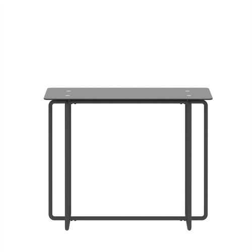 Console Table Tea Table Single Layer Tempered Glass Rectangular Porch Table - Picture 4 of 30