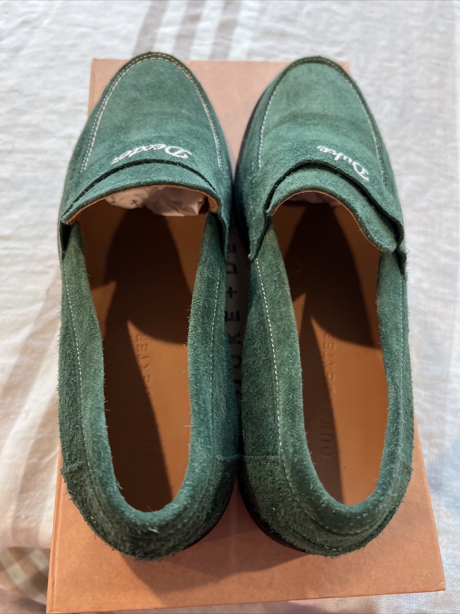 DUKE + DEXTER Men’s Dark Green Leather Slip-On Dress Shoe - Forest Penny Loafers Duke + Dexter WILDE Pine Penny Loafers Size US 7.5 With Dust  main image 4