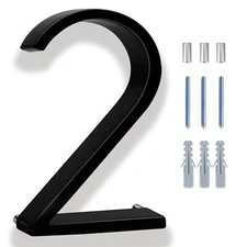 5 Inch House Numbers for Outside Metal Modern Floating House Numbers Garden D...