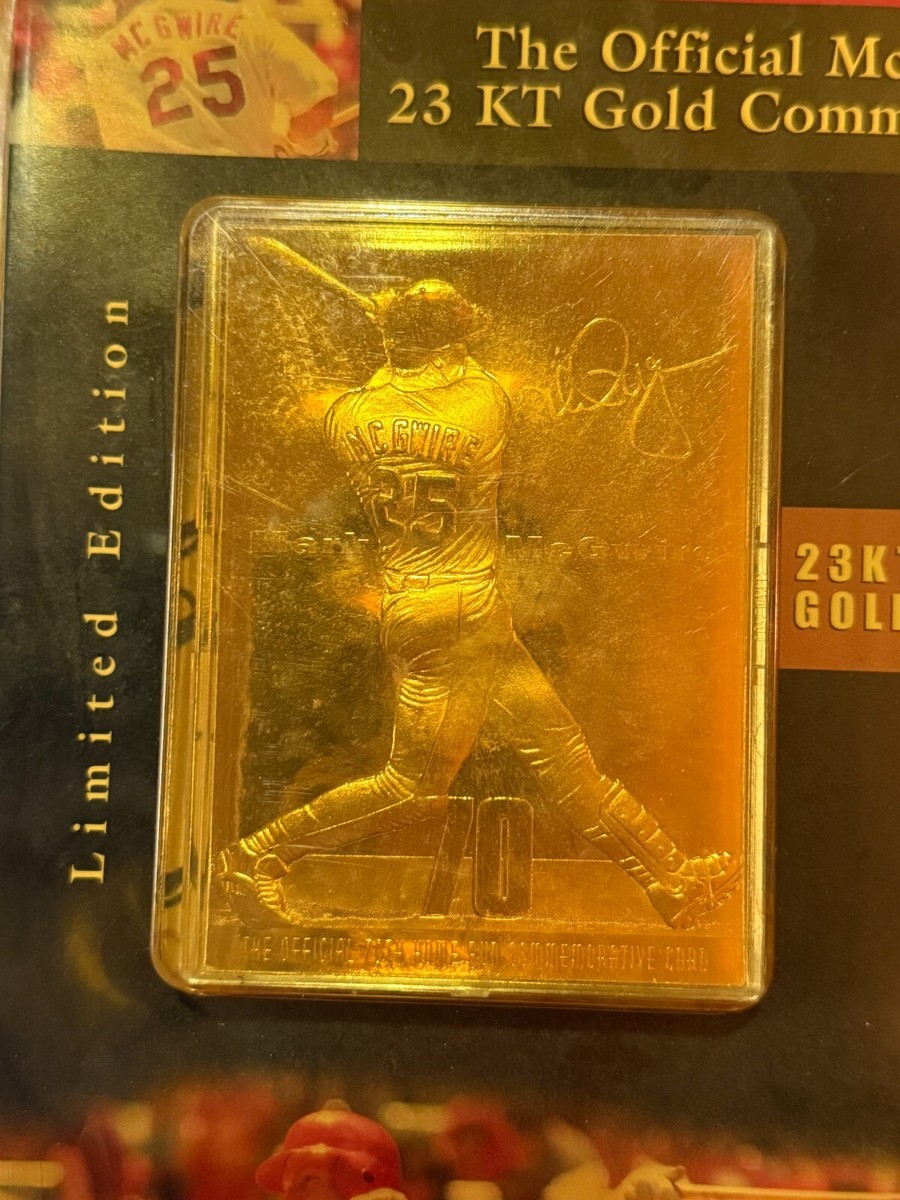 Mark McGwire Sammy Sosa 23 KT Gold Cards w/ COA Home Run Race