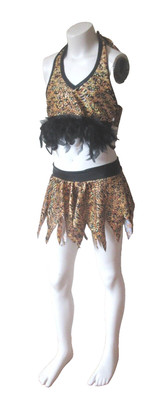 Professionally Made Child  Size M Dance Jazz Tap 2 pc JUNGLE Costume