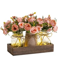 Table Decoration Mason Jar Centerpiece | LED | 3PC