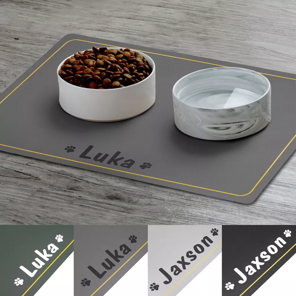 Personalized Waterproof Dog Bowl Mat