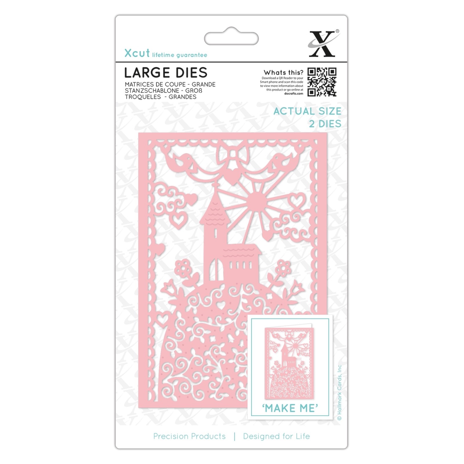 Docrafts Xcut Large Dies - Hilltop Church 2 Dies