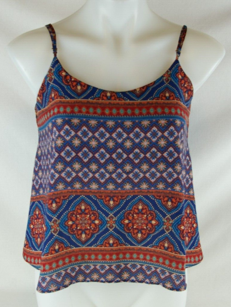 Forever 21 Adj. Spaghetti Strap Multi- Colored Cr… - image 9