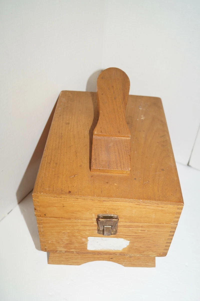 Vintage wooden shoe shine box