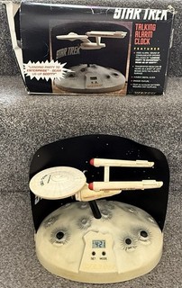 1993 Star Trek USS Enterprise Wesco Alarm Clock Working Some Colour Change