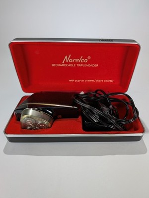 Vintage Norelco Tripleheader Electric Shaver SC8130 - Case Included - For Parts