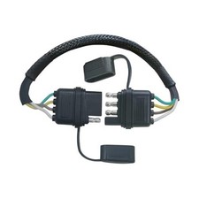 4-pin Trailer Flat Male and Female Head Harness, 12inch, Trailer cable12in