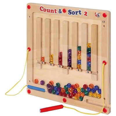 Bartl 111448 - Magnetspiel Zählen und Sortieren aus Holz Wandspiel NEU
