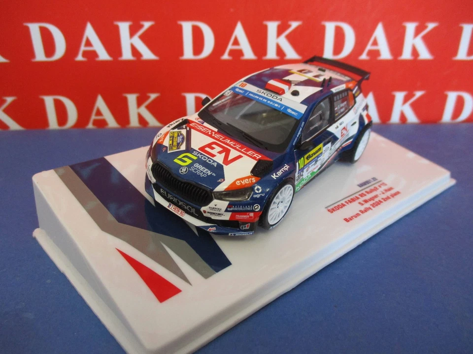 Die cast 1/43 Modellino Auto Skoda Fabia RS Rally2 Rally Barum 2024 S. Wagner - Immagine 2 di 4