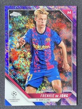 Frenkie De Jong 2021-22 Topps Chrome UCL Purple Mini Diamond Refractor /250 #93