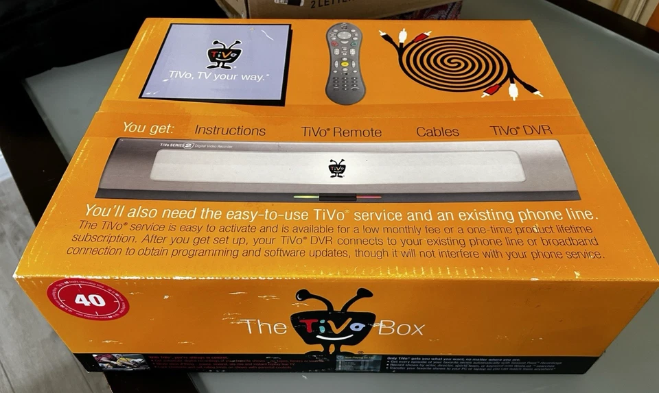 The TiVo Box TCD540040 DVR Digital Video Recorder Dual Tuner 40 hrs. - Image 2 of 4