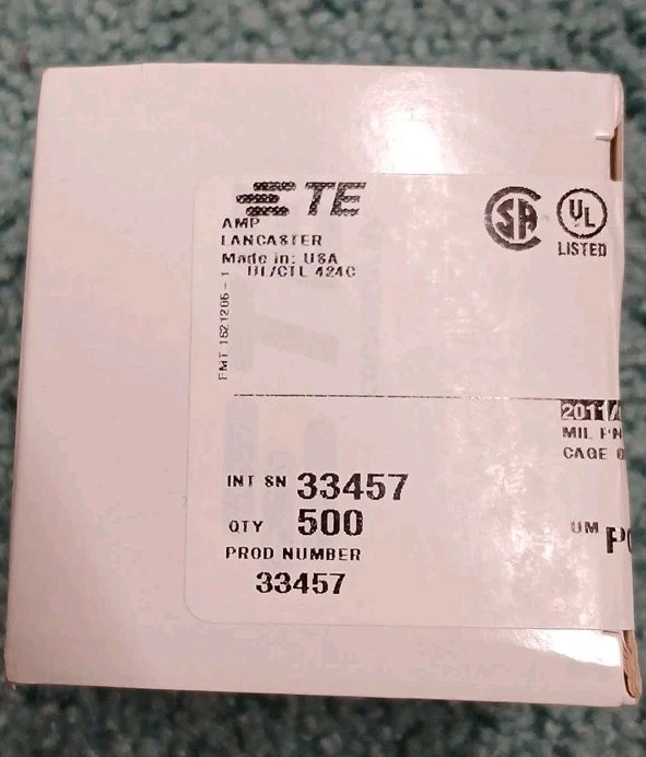 Terminal Lengua Anillo Cerrado TE Connectivity 33457 (Caja de 500) Foto 2 de 4