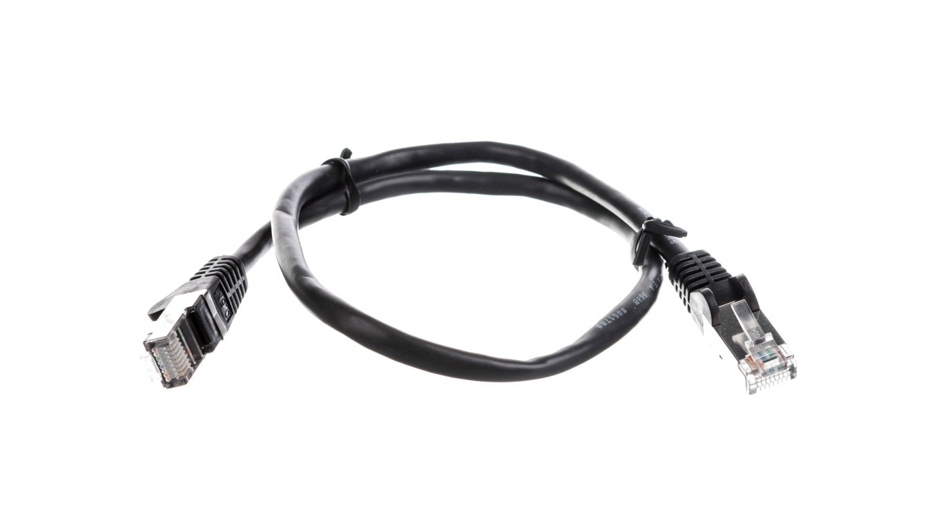 Patchcord patch cable F/UTP cat.5e CCA black 0.5m 68654