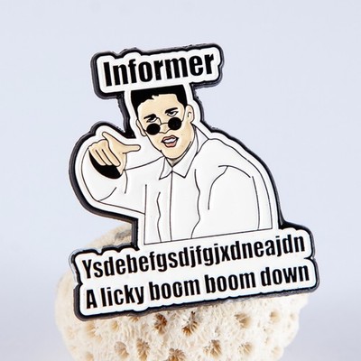 1x Anstecknadel Brosche Pin ''Informer...'' GlitzerInsel #Aa1001