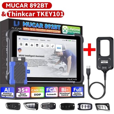 MUCAR 892BT w/ Thinkcar TKEY101 Car Key Programmer Bidirectional Scan Tool Set