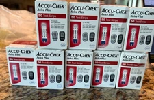 New In Box Accu-Chek Aviva Plus 450 Blood Glucose Test Strips Expired  10/31/22
