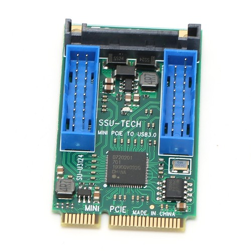 Dual 19PIN 10313 MINI PCIE To USB3.0 Front Expansion Card For XP/2003 CB - Afbeelding 24 van 24