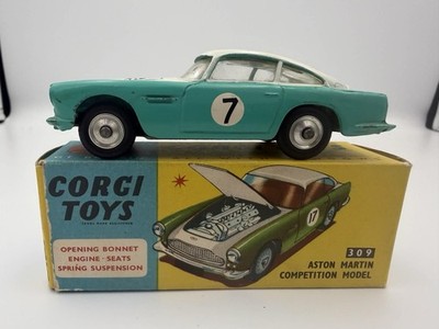 Corgi Toys #309 - Aston Martin D.B.4 No.7 Diecast - Original Box