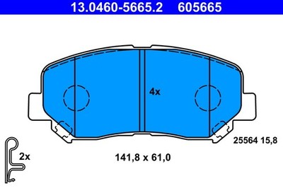 BREMSBELAGSATZ FÜR MAZDA CX-5 (KF), MAZDA CX-5 (KE, GH) - ATE 13.0460-5665.2