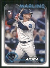 2024 Topps #144 Jacob Amaya Miami Marlins Baseball Card 35126