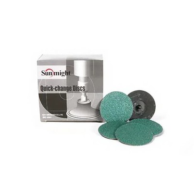 Sunmight SUA90604 3 in. Closed Coated Quick Change Disc P50 Grit - Ceramic - ...